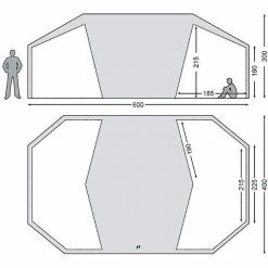 Nordisk Vanaheim 24 m² Tent technical cotton natural -Cheap Dome Tents Store Vanaheim 24m floorplan