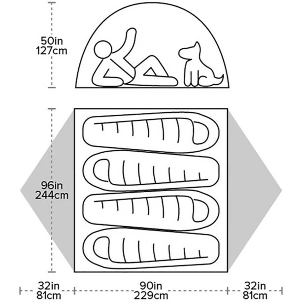 Big Agnes Blacktail 4 Tent green 4 Big Agnes Blacktail 4 Tent green - Image 4