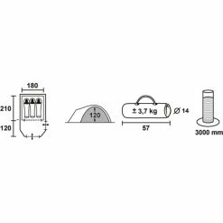 CAMPZ Lakeland 3P Tent beige -Cheap Dome Tents Store campz lakeland 3p tent beige 6