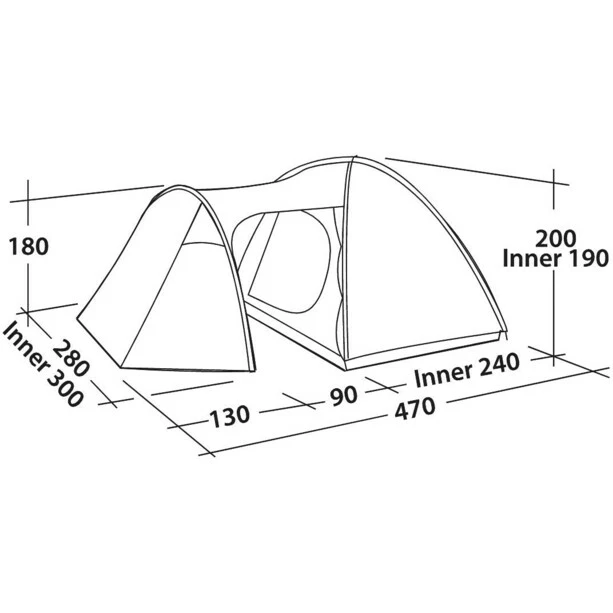 Easy Camp Messina 500 Tent blue/green/grey 4 Easy Camp Messina 500 Tent blue/green/grey - Image 4
