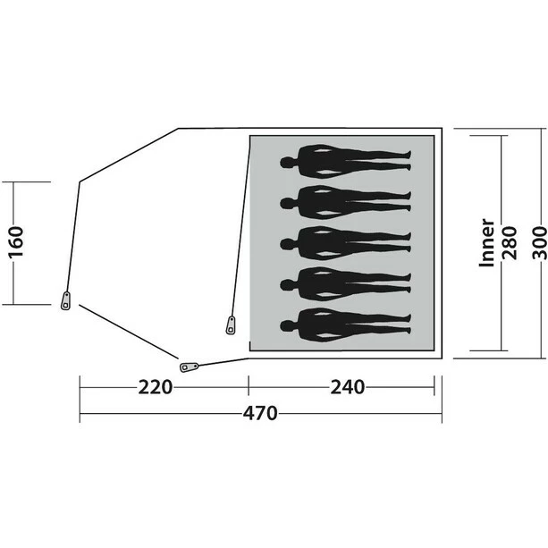 Easy Camp Messina 500 Tent blue/green/grey 5 Easy Camp Messina 500 Tent blue/green/grey - Image 5