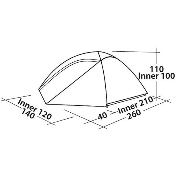 Easy Camp Meteor 200 Tent rustic green 2 Easy Camp Meteor 200 Tent rustic green - Image 2