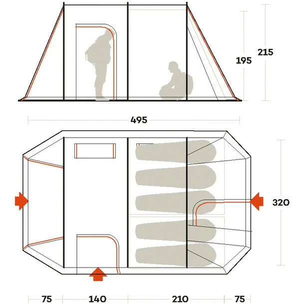 Ferrino Chanty 5 Deluxe Tent white 4 Ferrino Chanty 5 Deluxe Tent white - Image 4