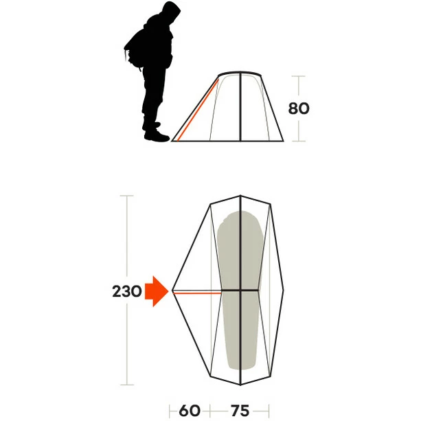 Ferrino Grit 1 FR Tent olive green 2 Ferrino Grit 1 FR Tent olive green - Image 2