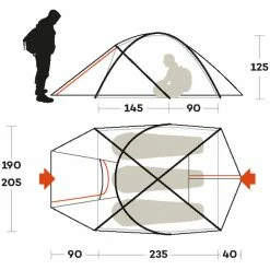 Ferrino Pilier 3 Tent orange -Cheap Dome Tents Store ferrino pilier 3 tent orange 3
