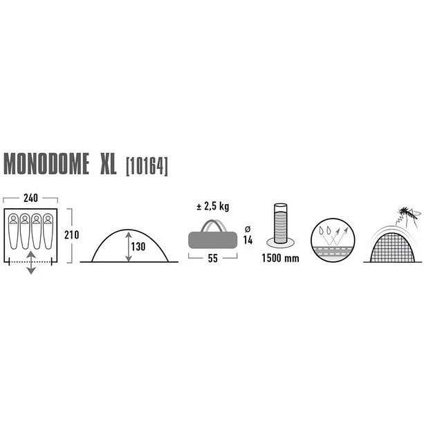 High Peak Monodome XL Tent blue/grey 3 High Peak Monodome XL Tent blue/grey - Image 3