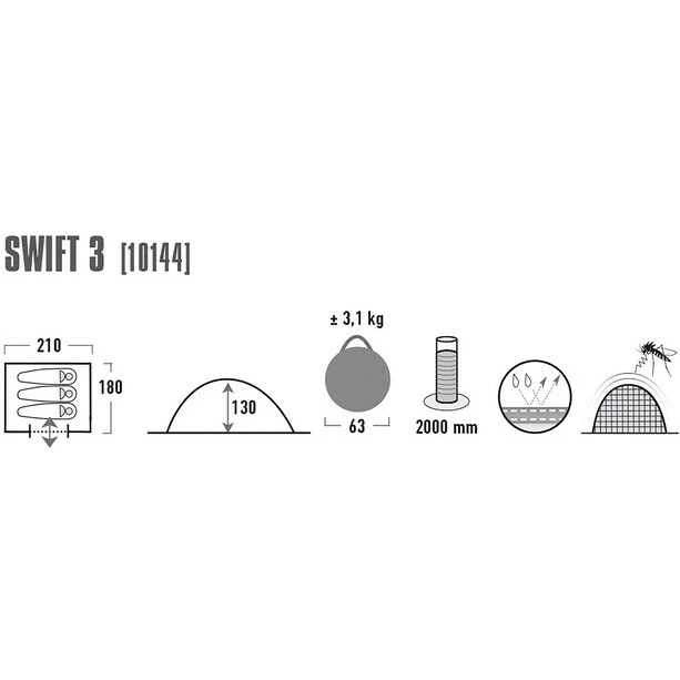 High Peak Swift 3 Tent phantom/green 2 High Peak Swift 3 Tent phantom/green - Image 2