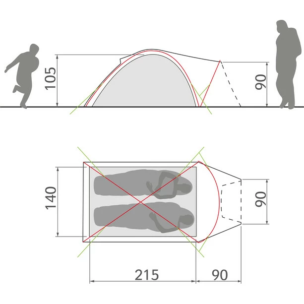 VAUDE Campo Compact XT 2P Tent terracotta 2 VAUDE Campo Compact XT 2P Tent terracotta - Image 2